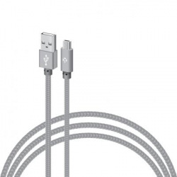 Кабель Intaleo CBGNYL1 USB-microUSB 1м Grey (1283126477676) (1283126477676)