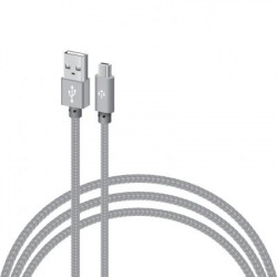 Кабель Intaleo CBGNYL2 USB-microUSB 2м Grey (1283126477683) (1283126477683)