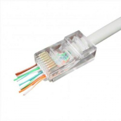 Конектор RJ 45 Cablexpert (LC-PTU-01/50) з сквозними отворами (50 шт/уп) (LC-PTU-01/50)