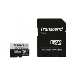 Карта памяті Transcend 256GB microSDXC C10 UHS-I U3 A2 R100/W85MB/s + SD (TS256GUSD330S)