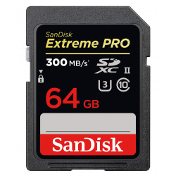 Карта пам’ятi SanDisk 64GB SDXC C10 UHS-II R300/W260MB/s 4K Extreme Pro (SDSDXPK-064G-GN4IN)