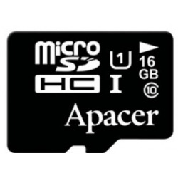 Карта пам’яті Apacer 16GB microSDHC C10 UHS-I + SD (AP16GMCSH10U1-R)