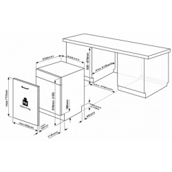 Вбудована посудомийна машина Beko  - 45 см./10 компл./5 програм/дисплей/А+ (DIS15012)