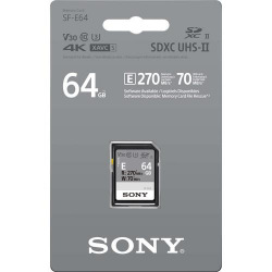 Картка пам’яти Sony 64GB SDXC C10 UHS-II U3 V60 R270/W120MB/s Entry (SFE64.AE)