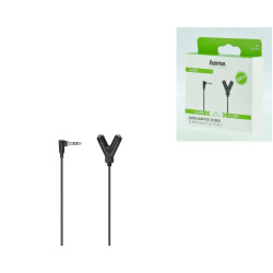 Адаптер Hama 3.5 mm Jack - 2x3.5 mm Jack  Stereo Black (00205190)