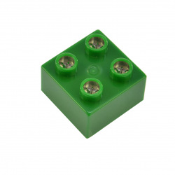 Цеглинки 2х2  LIGHT STAX Junior з LED підсвіткою Expansion Зелені M04004 (LS-M04004)