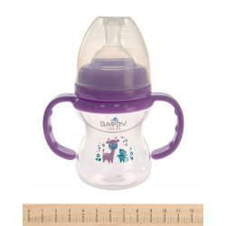 Пляшечка для годування Bayby  150мл 6м+ фіолетова (BFB6105)