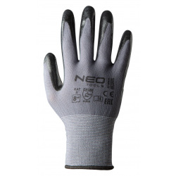 Перчатки NEO рабочие,  нейлон с покрытием нитрил, р. 8 (97-616-8)