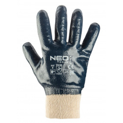 Перчатки NEO рабочие, хлопок с полным нитриловым покрытием, р. 8 (97-630-8)