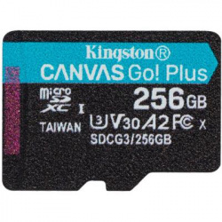 карта памяти  256GB microSDXC Canvas Go Plus 170R  A2 U3 V30 Single Pack w/o ADP   Canvas Go Plus 170R (SDCG3/256GBSP)