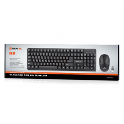 Комплект (клавіатура, мишка) бездротовий REAL-EL Standard 550 Kit Black USB (EL123100024)