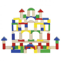 Конструктор дерев’яний goki Будівельні блоки (кольорові) 58669 (58669)