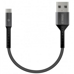 Кабель Intaleo CB0 USB-USB Type-C 0.2м Black/Grey (1283126495656) (1283126495656)