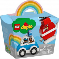 Конструктор LEGO DUPLO Пожежний вертоліт і поліцейська машина 10957 (10957)