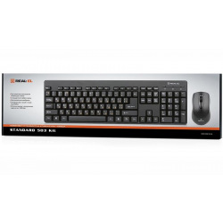 Комплект (клавіатура, мишка) REAL-EL Standard 503 Kit Black USB (EL123100022)