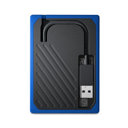 Портативний SSD USB 3.0 WD Passport Go 1TB Blue (WDBMCG0010BBT-WESN)