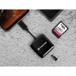 Кардрідер Transcend USB 3.2 Gen 1 Type-C SD/microSD Black (TS-RDC3)