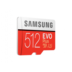 Карта пам’яті Samsung 512GB microSDXC C10 UHS-I U3 R100/W90MB/s Evo Plus V2 + SD адаптер (MB-MC512HA/RU)