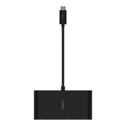 Адаптер Belkin USB-C - Ethernet, HDMI, VGA, USB-A, black (AVC005BTBK)