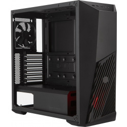 Корпус Cooler Master MasterBox K501L/Black/Win/SPCC/1*Acrylic Side Panel/1*120mm Red LED Fan + 1*120mm Black Fan (MCB-K501L-KANN