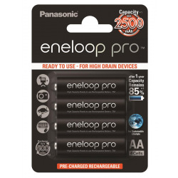 Аккумулятор Panasonic Eneloop Pro AA 2500 mAh 4BP (BK-3HCDE/4BE)