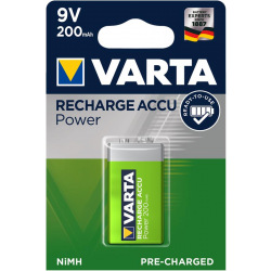 Аккумулятор VARTA RECHARGEABLE ACCU 6F22 9V 200mAh BLI 1 NI-MH (READY 2 USE) (56722101401)