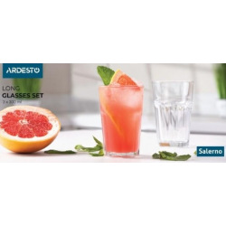Набор стаканов высоких Ardesto Salerno 300 мл, 3 шт., стекло (AR2630LS)