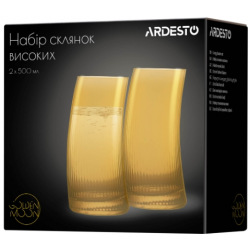 Набір склянок високих Ardesto Golden Moon 500 мл, 2 шт., скло (AR2650GB)