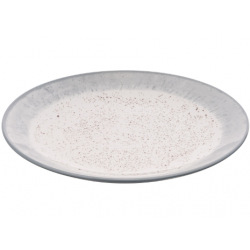 Тарелка десертная Ardesto Siena, 19см,  фарфор, бело-серый (AR2919SW)