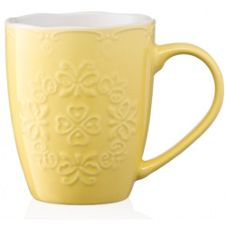 Чашка Ardesto Barocco, 330 мл, желтая , фарфор (AR3458Y)