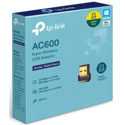 USB адаптер TP-Link бездротовий мережевий TP-Link AC600/USB 2.0 Archer T600U Nano (Archer T600U Nano)