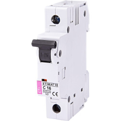 Автоматичний вимикач  ETI, ETIMAT 10 1p C 16А (10 kA) (2131716)