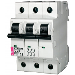 Автоматичний вимикач ETI, ETIMAT 10 3p C 20А (10 kA) (2135717)