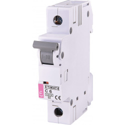 Автоматичний вимикач ETI, ETIMAT 6 1p С 6А (6 kA) (2141512)