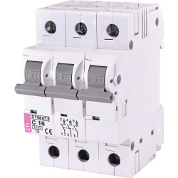 Автоматичний вимикач ETI, ETIMAT 6 3p C 16А (6 kA) (2145516)