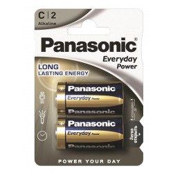 Батарейка Panasonic EVERYDAY POWER C BLI 2 ALKALINE (LR14REE/2BR)