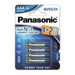 Батарейка Panasonic EVOLTA AAA BLI(4+2) ALKALINE (LR03EGE/6B2F)