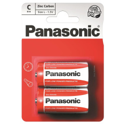 Батарейка Panasonic RED ZINK R14 BLI 2 ZINK-CARBON (R14REL/2BPR)