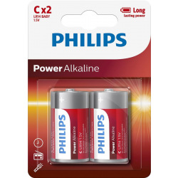 Батарейка Philips Power Alkaline C BLI 2 (LR14P2B/10)