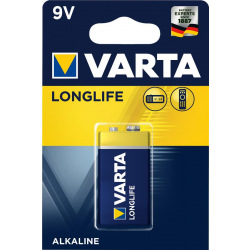 Батарейка VARTA LONGLIFE 6LR61 BLI 1 ALKALINE (04122101411)