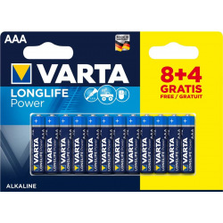 Батарейка Varta LONGLIFE POWER AAA BLI 12 (8+4) ALKALINE (04903121472)