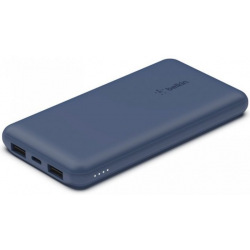 Портативное зарядное устройство Belkin 10000mAh, 15W Dual USB-A, USB-C, blue (BPB011BTBL)