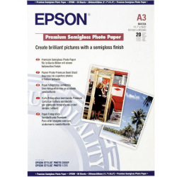 Фотопапір Epson Premium Semigloss Photo Paper напівглянцевий, 260Г/м кв, А3, 20 арк (C13S041334) для HP Photosmart 8053