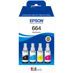 Чернила для Epson L355 EPSON  B/C/M/Y 4шт x 70мл C13T66464A