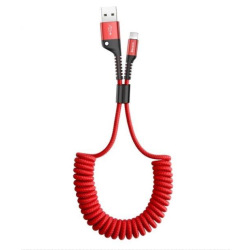 Кабель Baseus Fish eye Spring Data USB to Lightning 2A, 1м, red (CALSR-09)