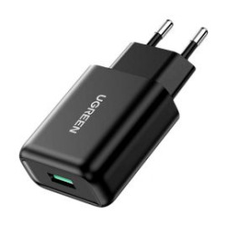 Зарядний пристрій USB-A QC3.0 18W Black  QC3.0 Output: 5V-3A、9V-2A、12V-1.5A CD122/70273 (CD122/70273)