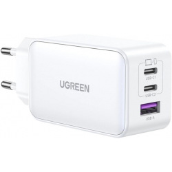 Зарядний пристрій USB-A+2*USB-C 65W  GaN White  PD3.0 (PD2.0) + QC4.0 (QC4.0/QC3.0/QC2.0) CD224/15334 (CD224/15334)