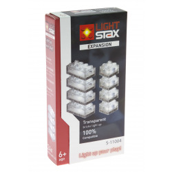 Цеглинки 4х2 та 2х2 LIGHT STAX з LED підсвіткою 8штук Transparent S11004 (LS-S11004)