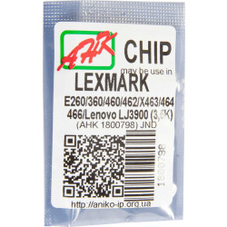 Чіп для Lexmark Black (E260A11E) АНК  1800798