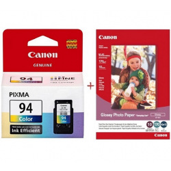 Картридж Canon CL-94 + Canon Glossy 170г/м кв, GP-501 4"х 6", 10л (CL-94+Paper) для Canon 94 CL-94 8593B001